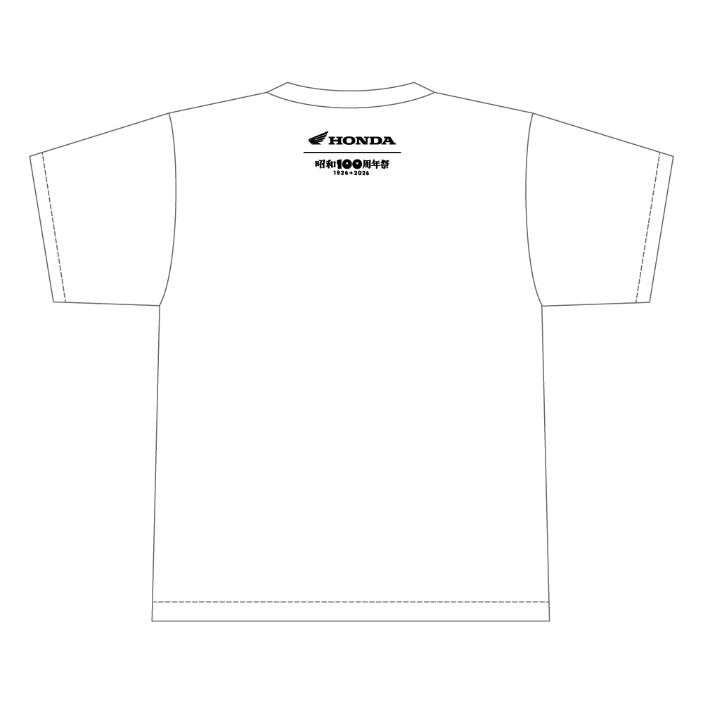 HONDA × 昭和100周年祭 コラボTシャツ ウイングマークヒストリー V2 バック